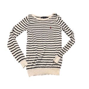 Ralph Lauren Black and White Striped Sweater